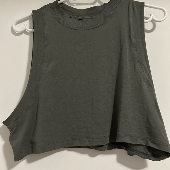 lululemon athletica Tops - Lululemon All Yours Cropped Tank - Rhino Grey (Size 6)